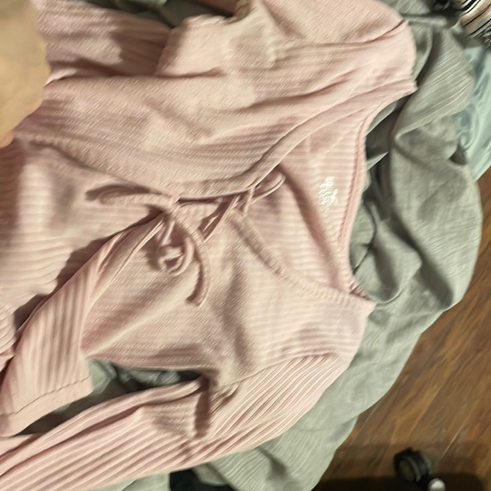 tie over jacket, Hollister, pink